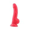 Dildo do pochwy i anala Carl.L czerwony 22cm